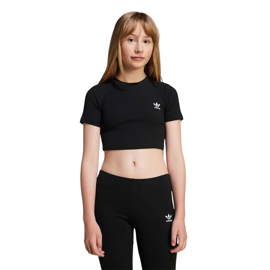 Rib Crop Tee t-shirt da bambina Adidas | JC8439X